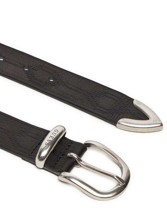 Guess Guess Pasek Designed Folk Belt M4BZ32 L0VH0 Czarny