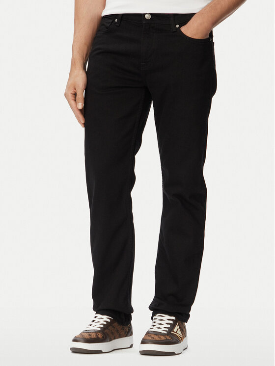 Guess Blugi Angels M6YAN2 D1487 Negru Slim Fit