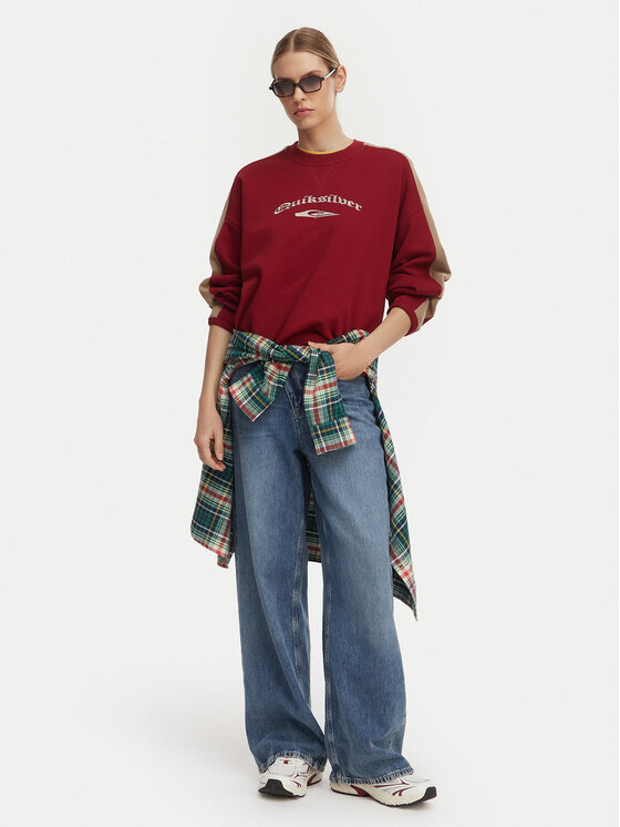Quiksilver Quiksilver Суитшърт Mercury Block EQWFT03202 Червен Boxy Fit