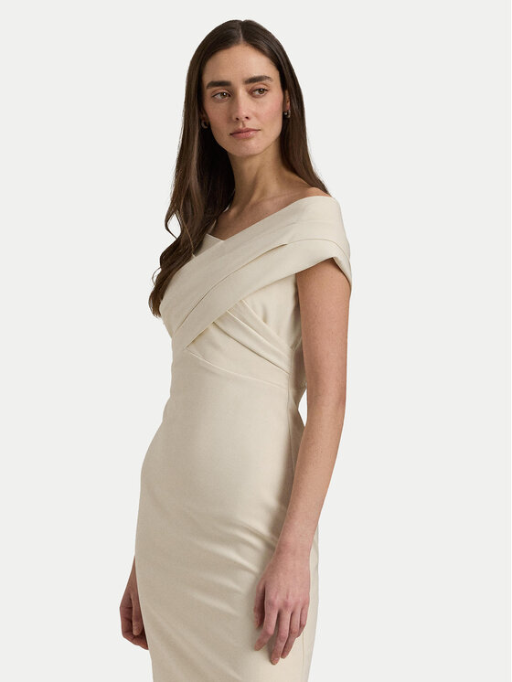 LAUREN RALPH LAUREN Lauren Ralph Lauren Koktejlové šaty 253936390002 Écru Slim Fit