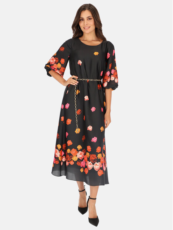L’AF L’AF Sukienka elegancka Karin Czarny Regular Fit