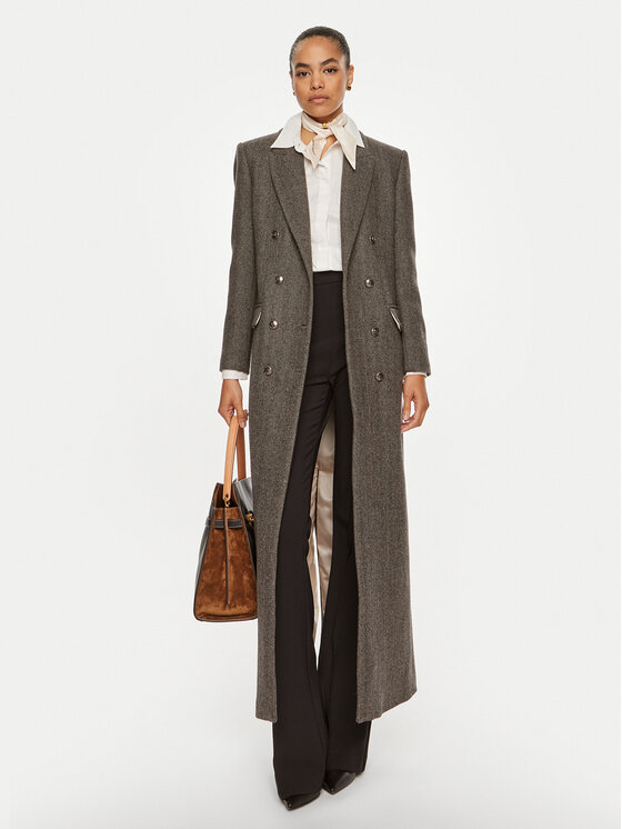 Elisabetta Franchi Elisabetta Franchi Зимно палто CP-00-246E2-V1000 Сив Regular Fit