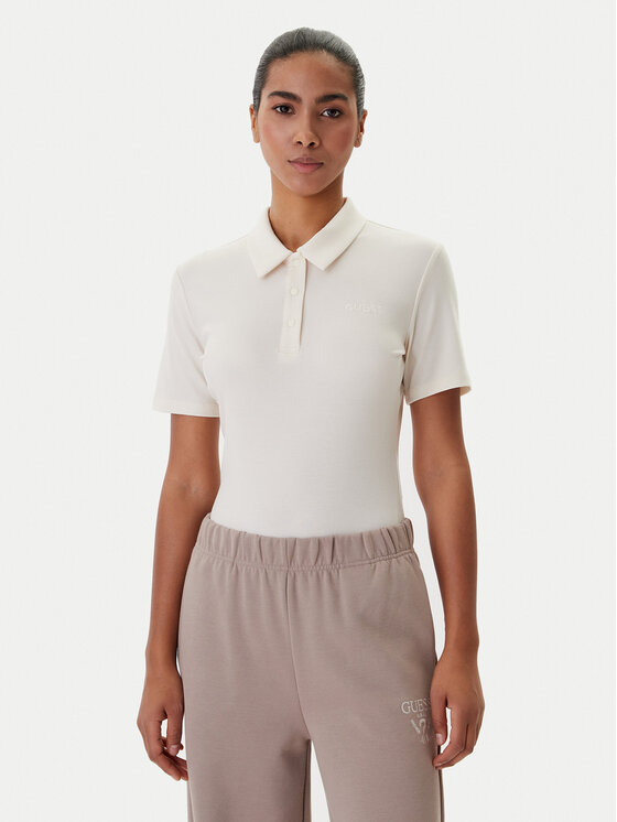 Guess Guess Боді V6RP00 KD772 Білий Slim Fit