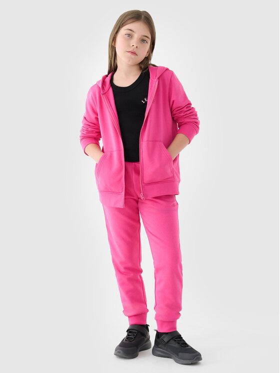 4F 4F Bluza BASIC_ Różowy Regular Fit