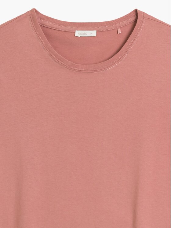 Atlantic Atlantic Piżama Nightlines Peach Effect Różowy Regular Fit