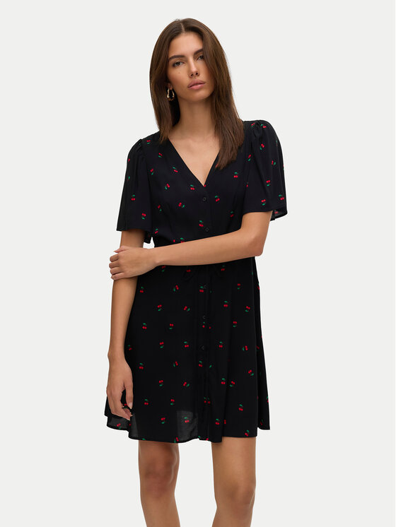Vero Moda Vero Moda Nyári ruha Alba 10292845 Fekete Regular Fit