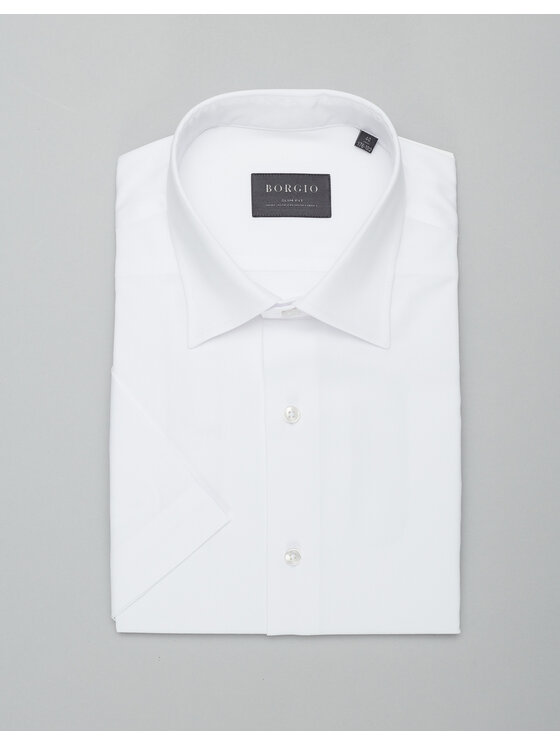 Borgio Borgio Koszula canosa Biały Slim Fit