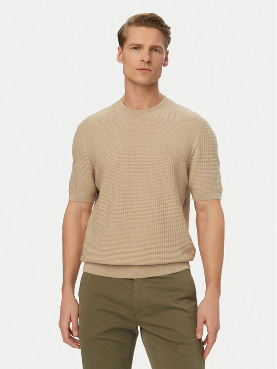 BOSS BOSS Maglione H-Nilton 50560468 Beige chiaro Regular Fit