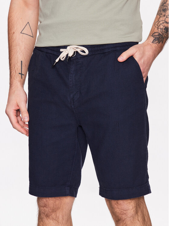Petrol Industries Petrol Industries Pantalon scurți din material M-1030-SHO538 Bleumarin Regular Fit