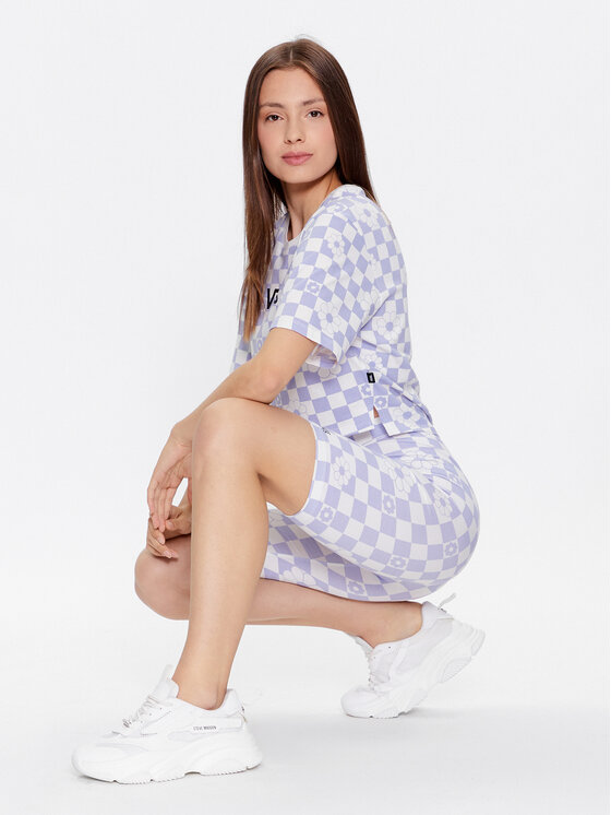 Vans Vans Cyklistické šortky Wm Flying V Print VN0A7PNE Fialová Regular Fit