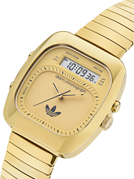 adidas adidas Hodinky Retro Wave Three Chronograph AOSY25014 Zlatá