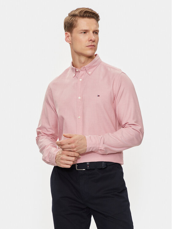 Tommy Hilfiger Košeľa MW0MW33782 Ružová Slim Fit