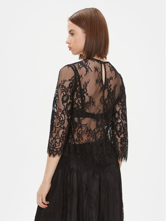 Maryley Maryley Μπλουζάκι 23IB731/82NE Μαύρο Regular Fit