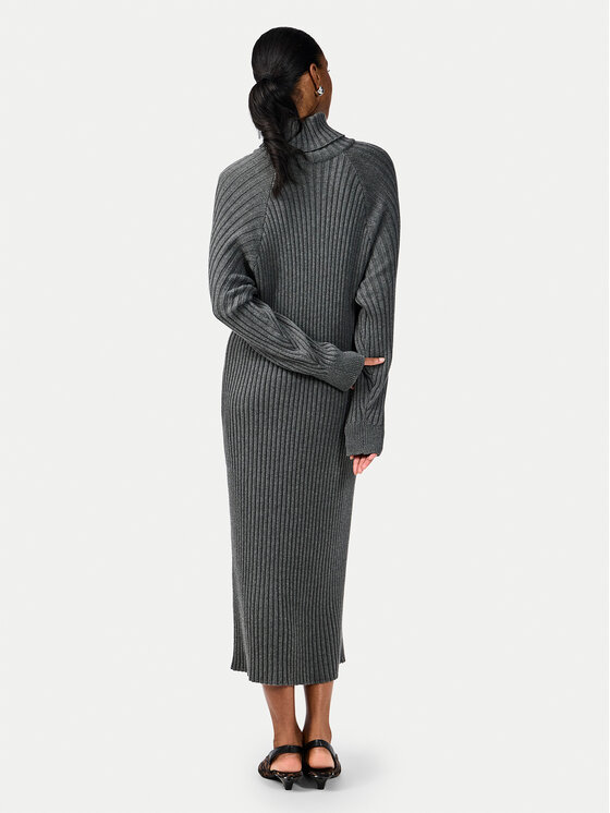 YAS YAS Úpletové šaty Mavi 26028660 Šedá Regular Fit