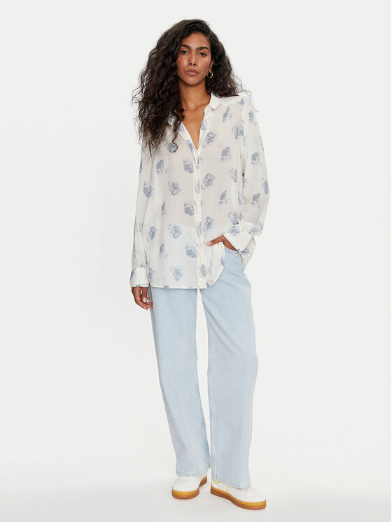 Lee Lee Marškiniai 112355158 Écru Relaxed Fit