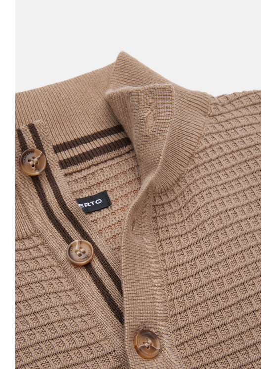 Lancerto Lancerto Sweter Jonathan SW073223000085 Beżowy Regular Fit