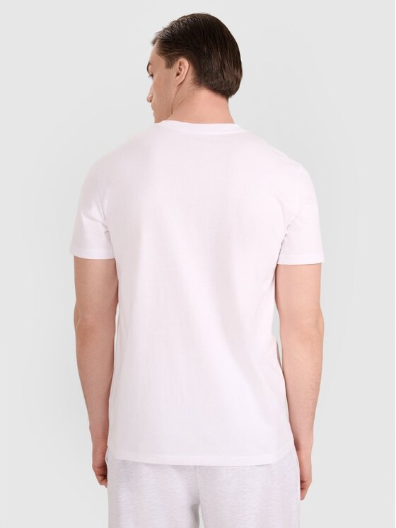 4F 4F T-Shirt 4FRAW25TTSHM3318-10S Λευκό Regular Fit