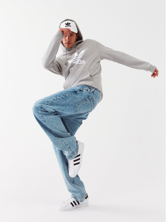 adidas adidas Pulóver adicolor Classics Trefoil Hoodie IA4884 Szürke Regular Fit