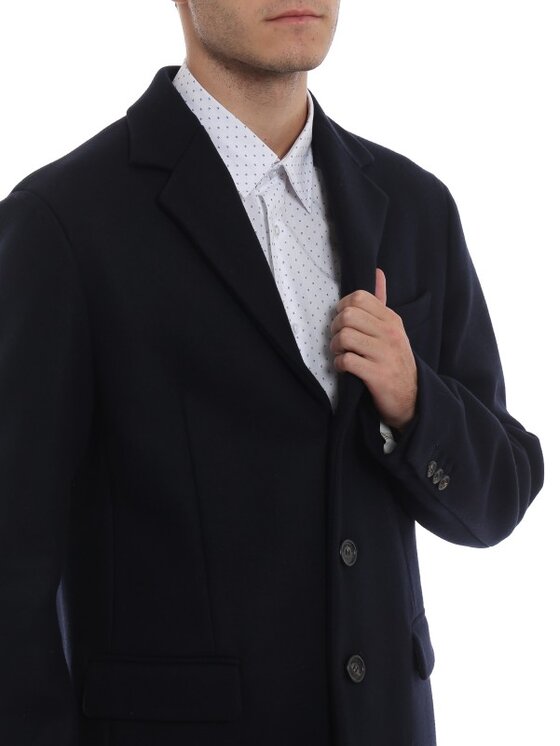 Dsquared2 Dsquared2 Vlnený kabát S74AA0259 S53003 900 Čierna Regular Fit