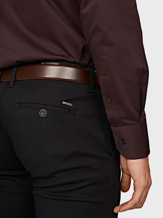 Evenemen Evenemen Koszula Stickat Brązowy Slim Fit