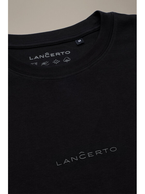 Lancerto Lancerto T-Shirt Giordano Czarna TS073126000006 Czarny Regular Fit