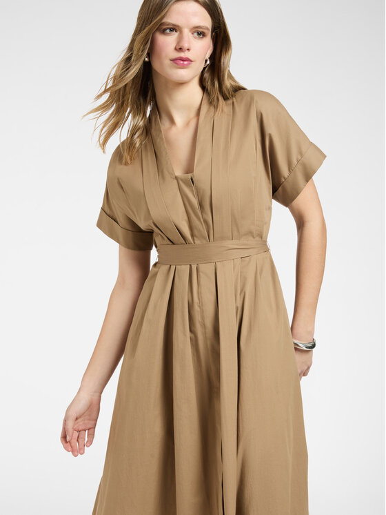 Elena Mirò Elena Mirò Sukienka koktajlowa 7002P000307N022 Kremowy A-Line Fit