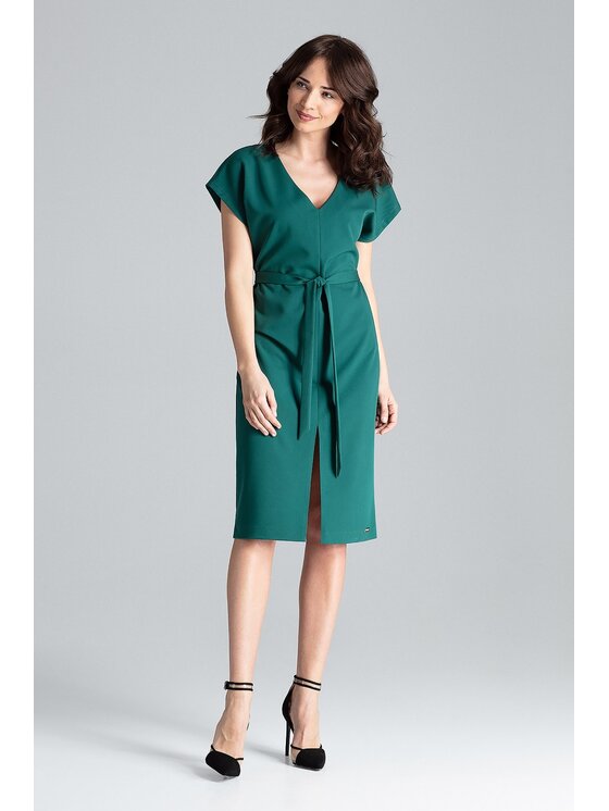 Lenitif Lenitif Vestito L032 Verde Regular Fit