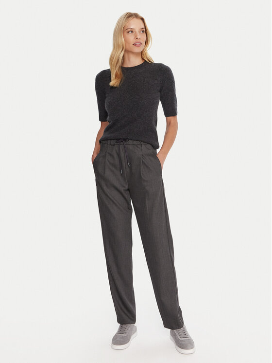 Marella Marella Kalhoty z materiálu Nyssa 2523136025 Šedá Regular Fit