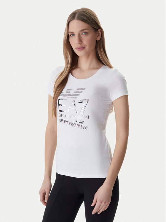 EA7 Emporio Armani EA7 Emporio Armani Tričko 7W000977 AF10373 Biela Regular Fit