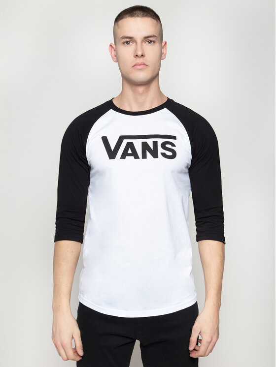 Vans Longsleeve krekls Classic Ragl VN0002QQYB21 Balts Slim Fit