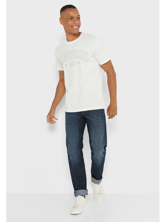 Lee Lee T-Shirt LEGENDARY TEE Beżowy Regular Fit