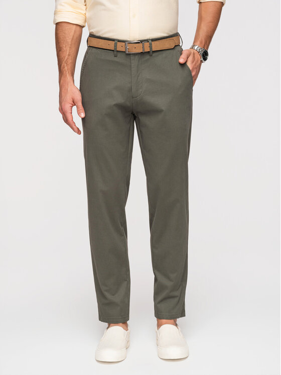 Ombre Ombre Chinosy OM-PACP-0293 Khaki Chino Fit