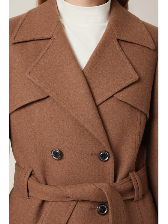 Lancerto Lancerto Płaszcz Mistelle PC073225000010 Brązowy Regular Fit