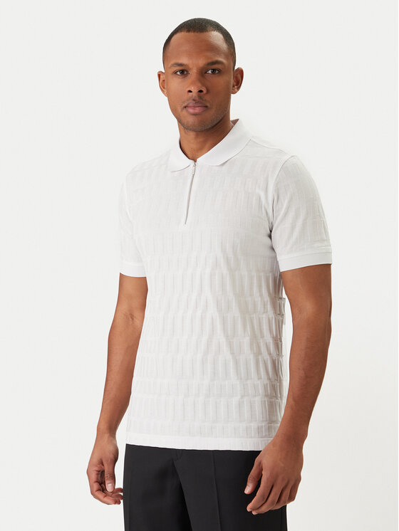 KARL LAGERFELD KARL LAGERFELD Pólóing 745008 562203 Fehér Regular Fit