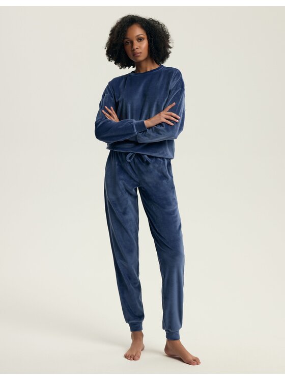 Henderson Henderson Komplet bluzka i spodnie 43722 Niebieski Regular Fit