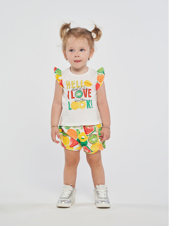 Birba Trybeyond Súprava tričko a športové šortky 999 69011 00 D Biela Regular Fit