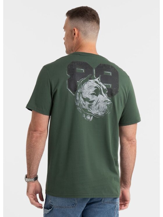 PITBULL PITBULL T-Shirt Koszulka Dog 89 M Zielony Regular Fit