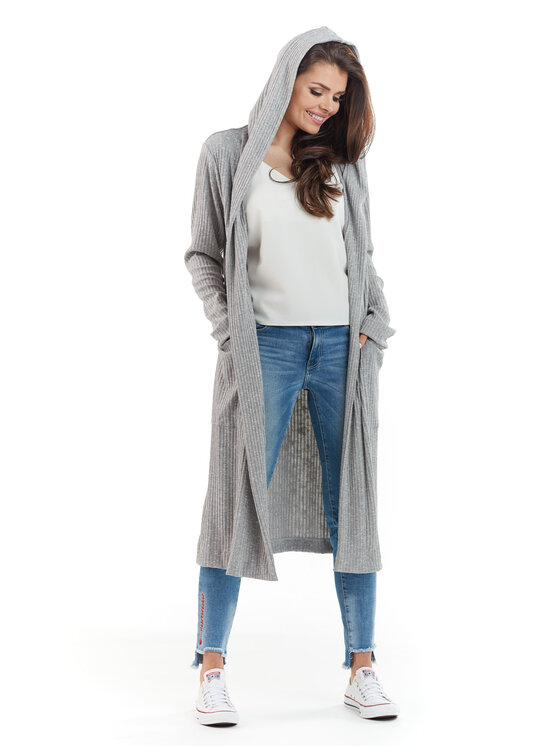 Awama Awama Kardigan L062 Šedá Basic Fit