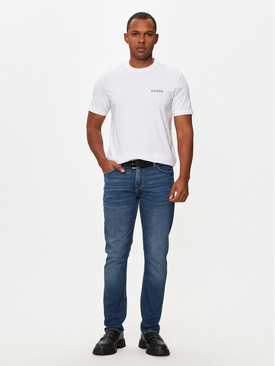 Guess Guess T-Shirt U4BM03 KCAM1 Biały Regular Fit