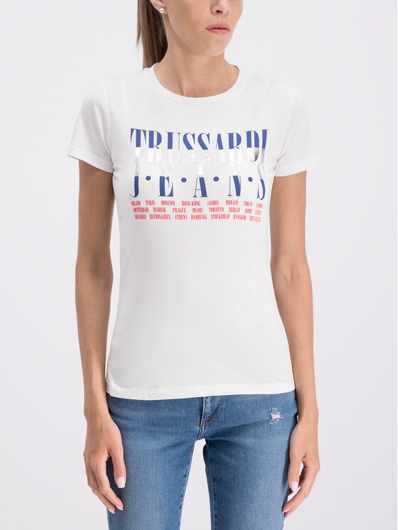 Trussardi Trussardi Majica 56T00206 Bela Regular Fit