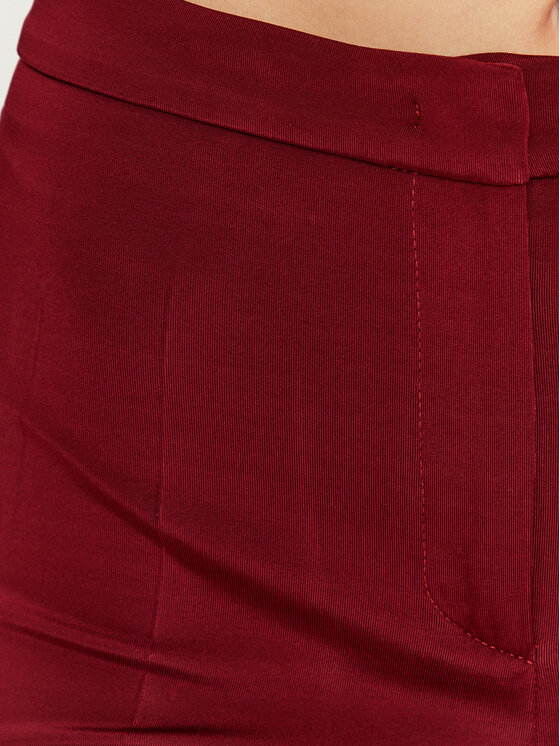 PINKO Pinko Hlače iz tkanine Hulka 100054 A04I Bordo rdeča Regular Fit