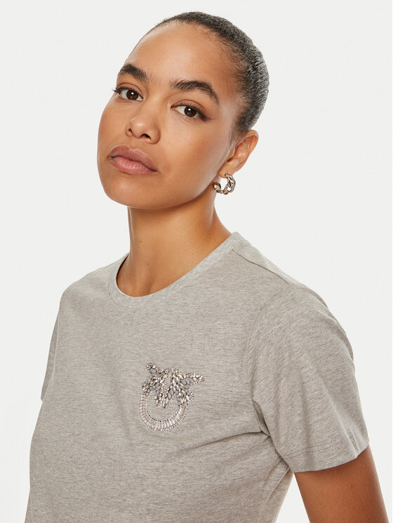 PINKO Pinko T-Shirt Nambrone 103320 A24E Šedá Relaxed Fit