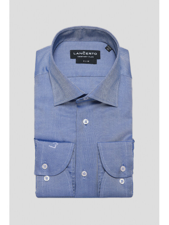 Lancerto Lancerto Koszula Koszula Granatowa Bawełniana Slim Romina KO051125000001 Granatowy Slim Fit