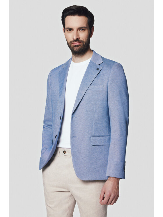 Lancerto Lancerto Marynarka Sarasota MA131124000016 Niebieski Slim Fit