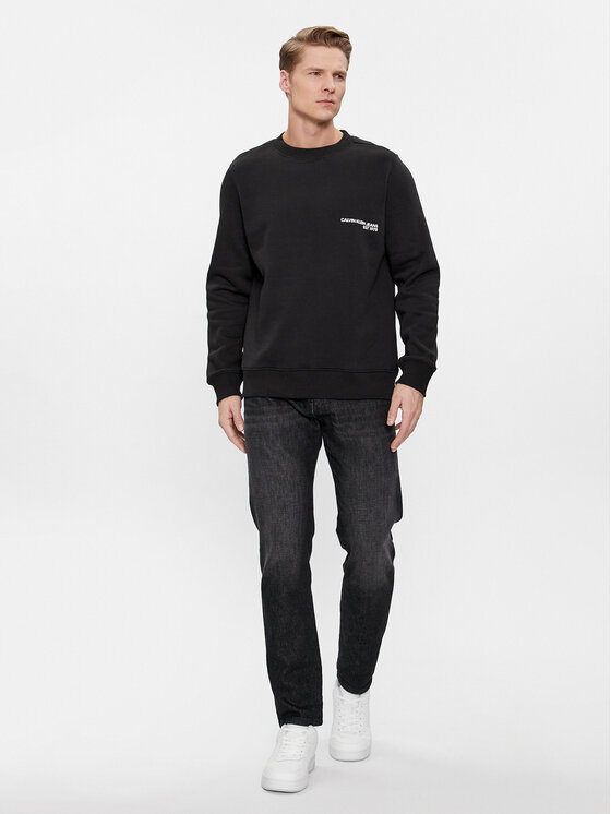 Calvin Klein Jeans Calvin Klein Jeans Μπλούζα Spray J30J324625 Μαύρο Regular Fit