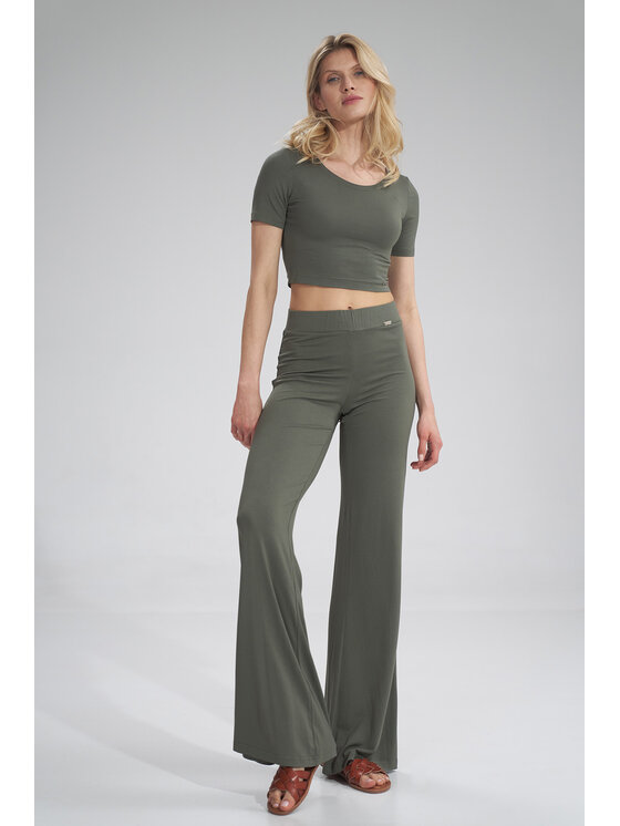 FIGL FIGL Blúzka M748 Kaki Regular Fit