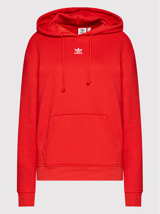 adidas adidas Majica dugih rukava Hoodie HF7508 Crvena Regular Fit