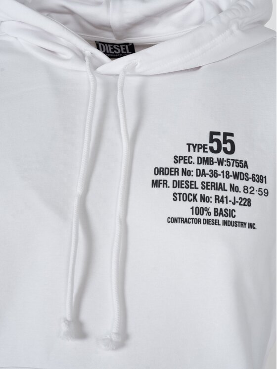 Diesel Diesel Felpa A06500-0HAYT Bianco Regular Fit