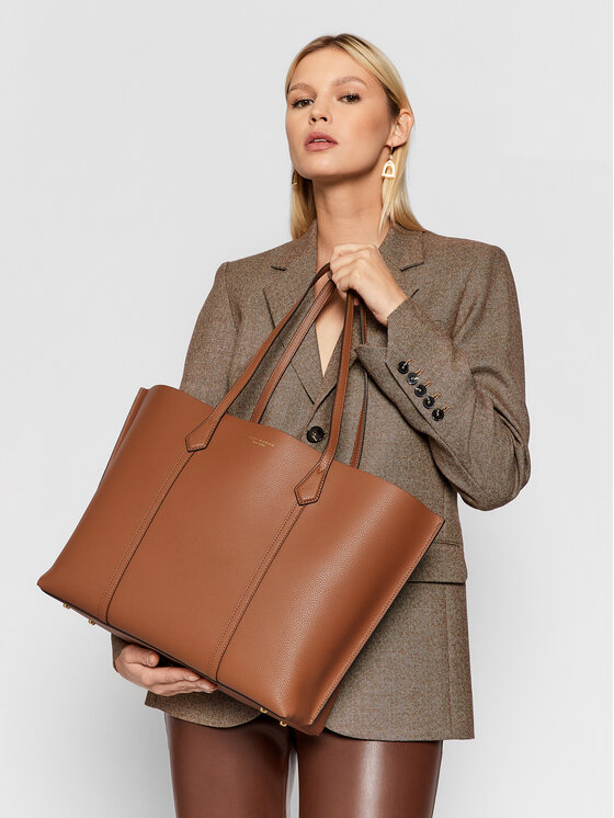 Tory Burch Tory Burch Torbica Perry Triple - Compartment Tote 8192 Smeđa