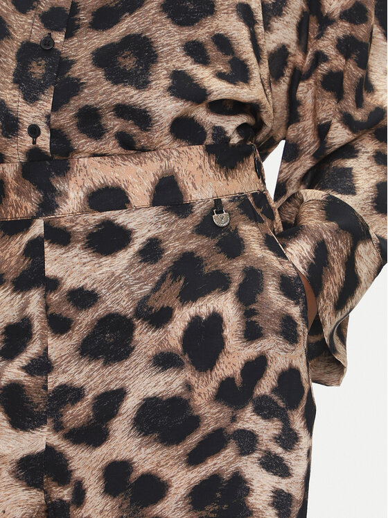 LOLA CASADEMUNT LOLA CASADEMUNT Hlače iz tkanine LS2514018 Rjava Relaxed Fit